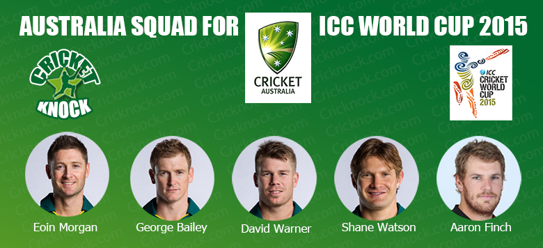 Australia Squad for ICC Cricket World Cup 2015